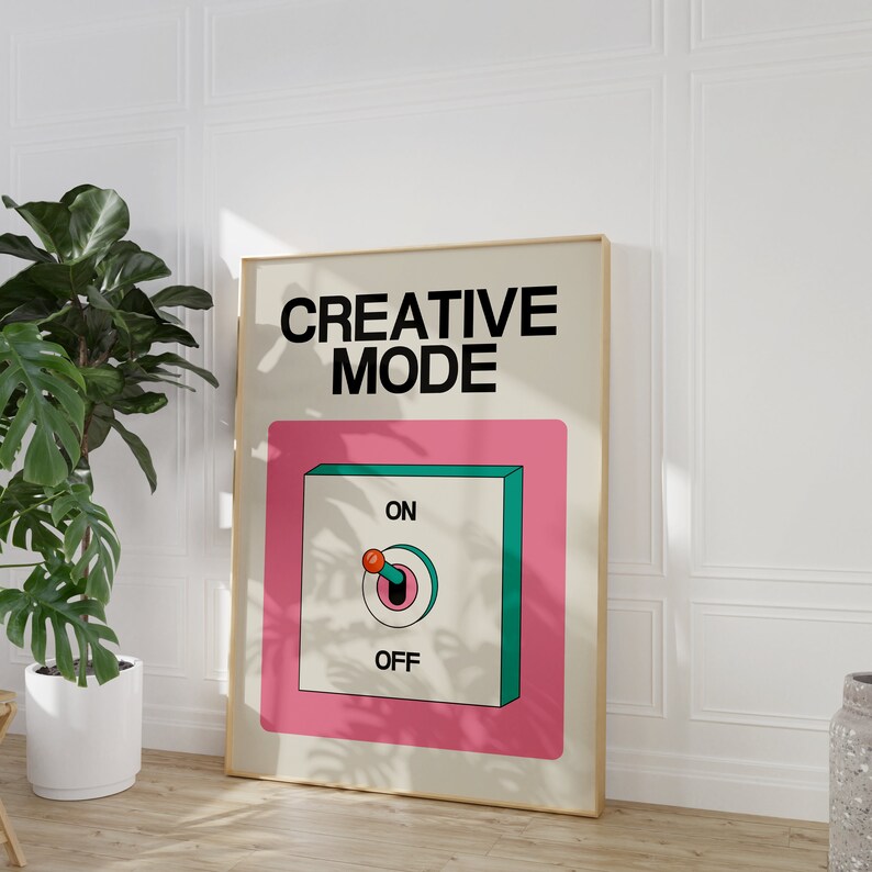 creativity poster downloadable print trendy wall art office wall decor modern retro art digital downloads funky wall art retro quote poster vintage posters cool wall art home office print inspiring art creative wall print