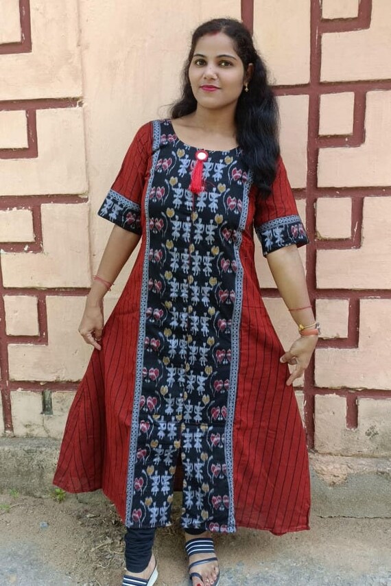 Odisha Ikat Designer Sambalpuri Cotton Kurti – IndianVillèz