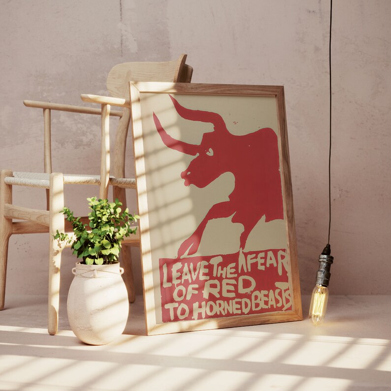 Leave the Fear of Red to Horned Beasts 1968 Vietnam War Etsy