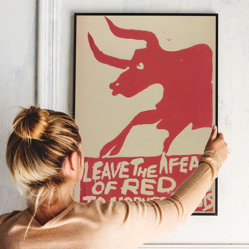 Leave the Fear of Red to Horned Beasts 1968 Vietnam War Etsy