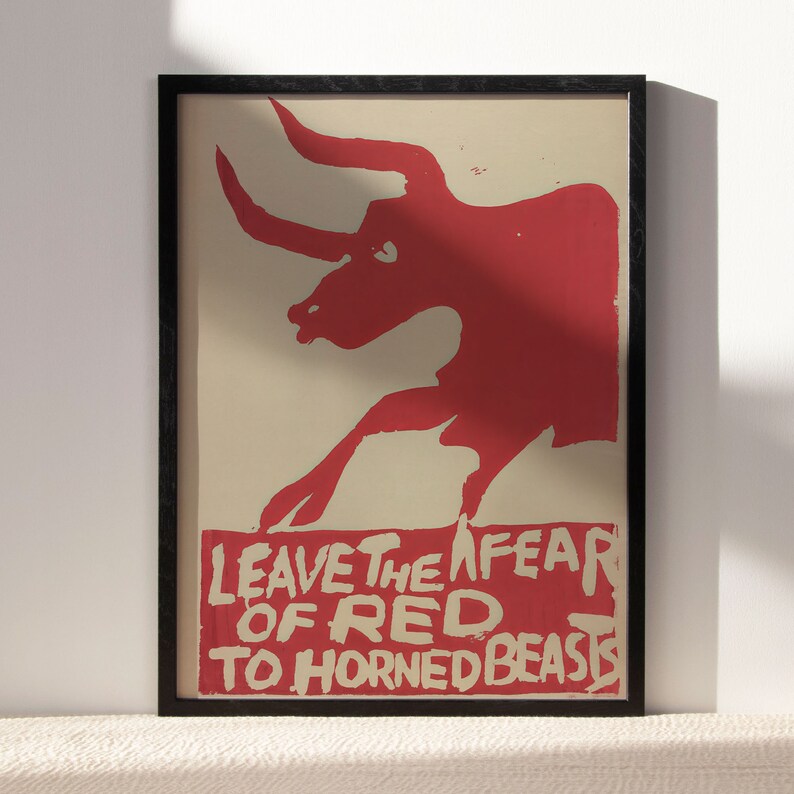 Leave the Fear of Red to Horned Beasts 1968 Vietnam War Etsy