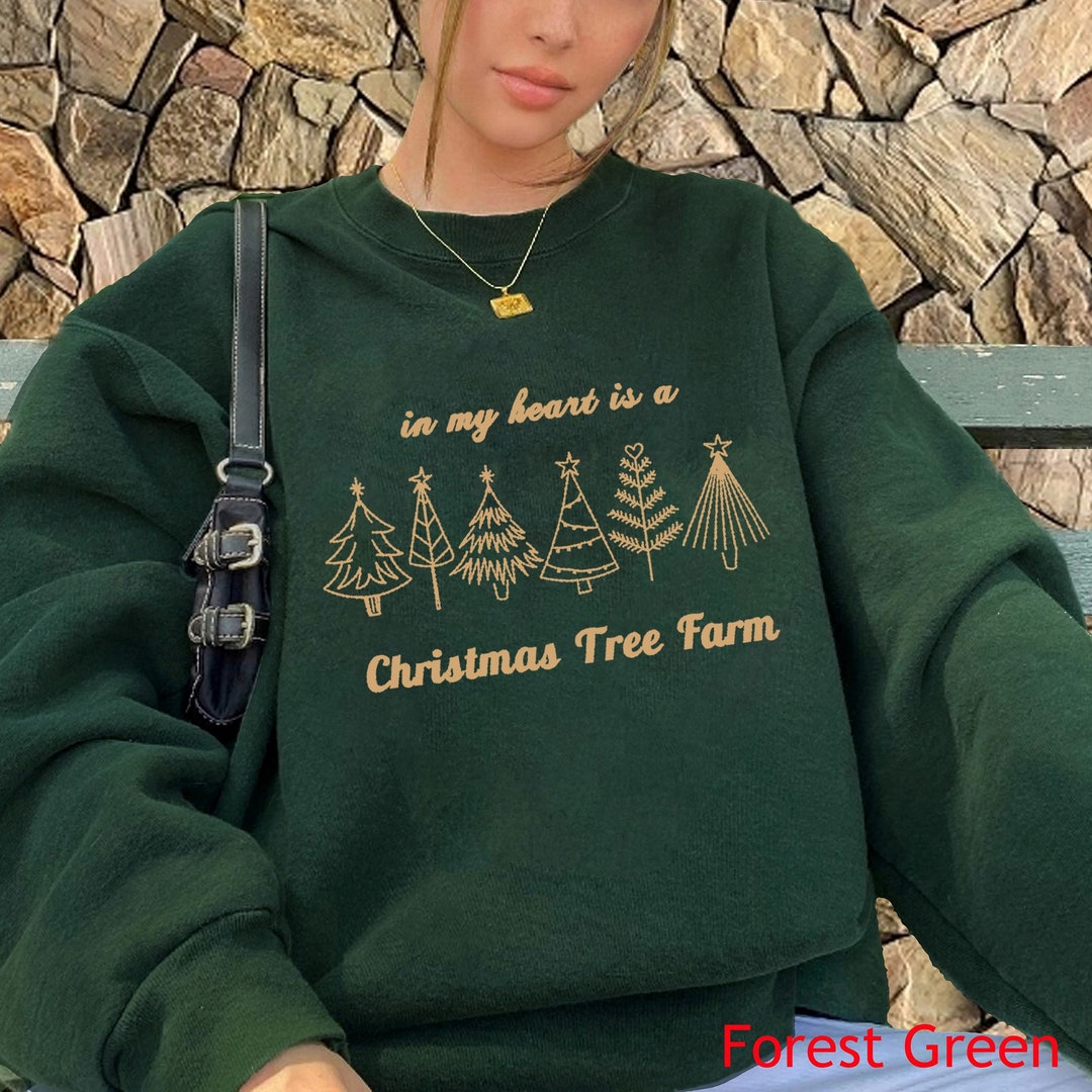 Christmas Tree Farm Sweatshirt Christmas Swifties Gift Etsy