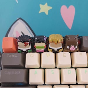 Kimetsu No Yaiba 3D Printed Resin Keyboard caps (Keycaps)