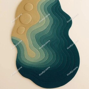 Multi Green  Irregular Hand Tufted Rug for Bedroom And Any Living Space | 5x8 rug, 6x9 rug, 8x10 rug, 9x12 rug, 10x14 rug |