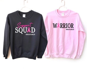 Breast Cancer Awareness Sweatshirt, Cancer Support Squad Sweatshirt, Cancer Warrior sweatshirt, Cancer Team Sweater, Cancer Fighter Outfits