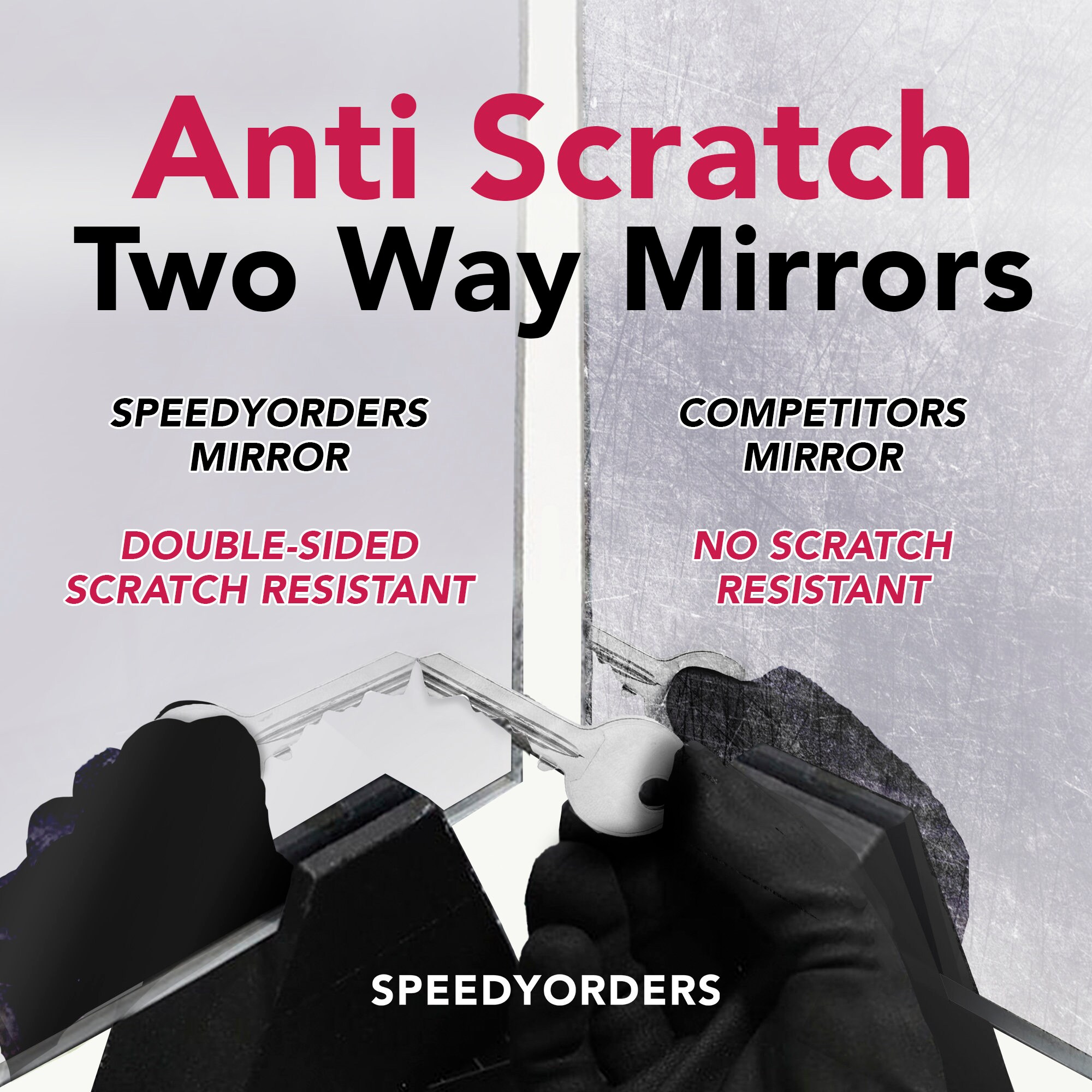 SPEEDYORDERS Two Way Mirror 2 Way Acrylic Mirror Sheet - 2 Way