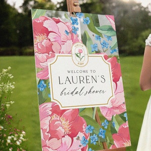 Love Is In Bloom Bridal Shower Sign, Floral Bridal Shower Reception Sign, Love Is In Bloom Bridal Shower Decorations FramedFablesStore