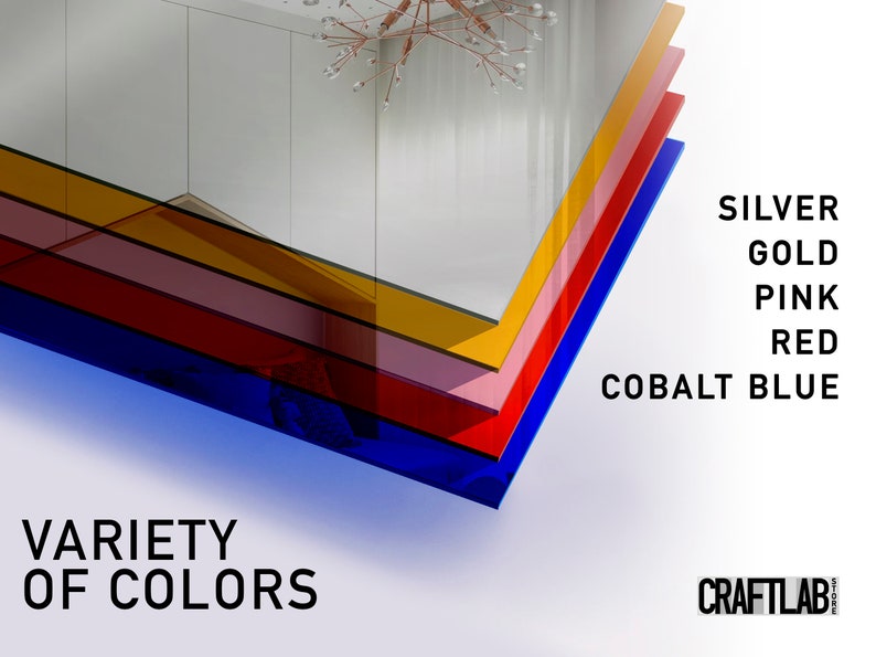 5 PACK Acrylic Mirror Sheets, Mirror Sheets, Mirrored Acrylic