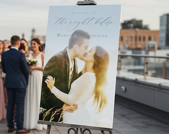 Personalized The Night Before Wedding Welcome Sign, Rehearsal Dinner Decor