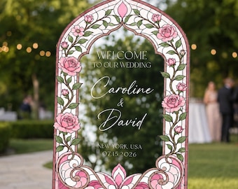 Magnolia Bridal Shower Sign, Silver Mirror Bridal Shower Welcome Sign, Floral Bridal Entrance Sign, Printed Signs in Mirror Or Acrylic