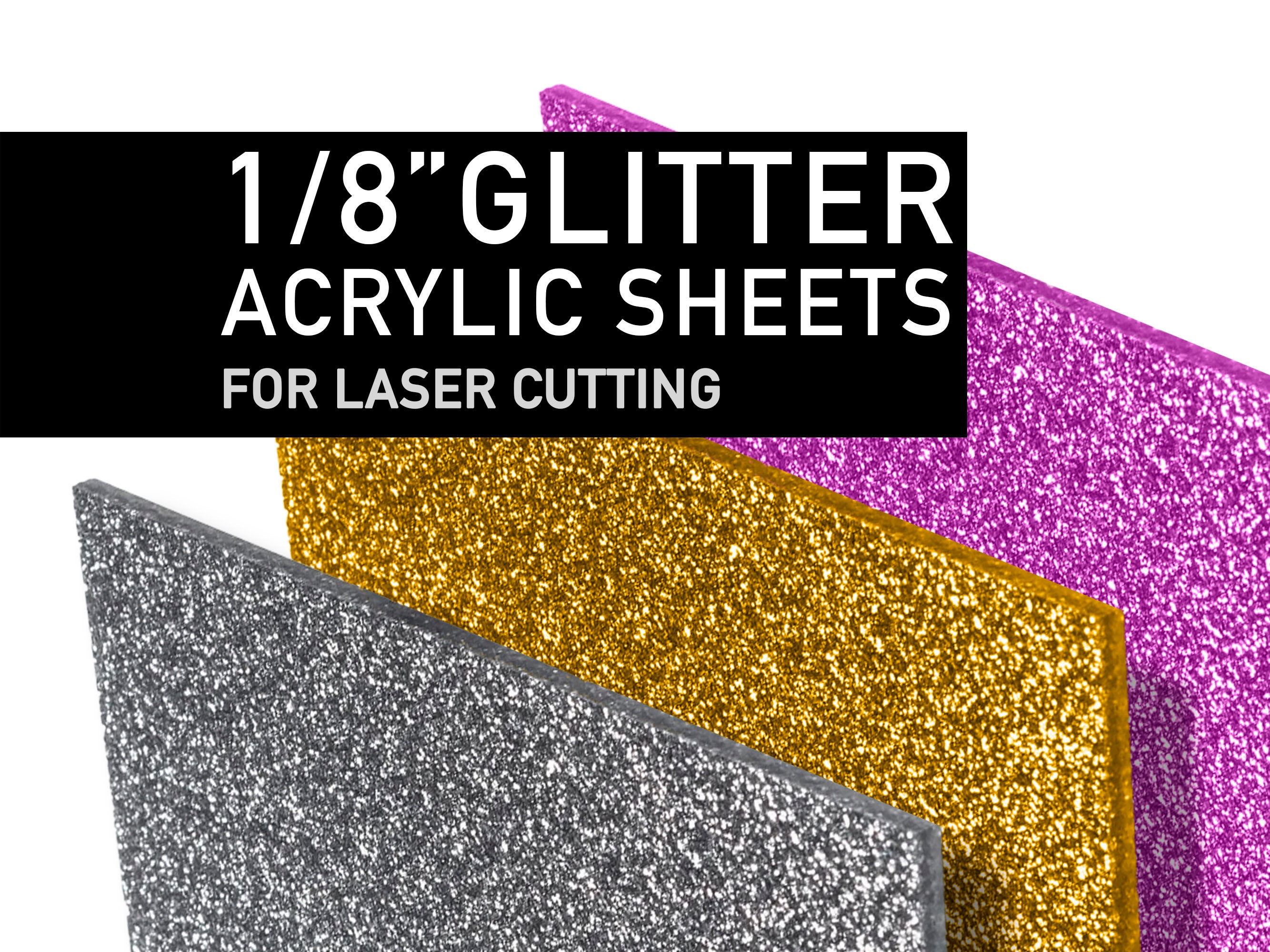 Mirror Acrylic Sheet for laser Cutting Gold Glitter Iridescent –  AcrylicMeThat