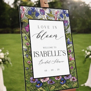 Love In Bloom Bridal Shower Sign, Wildflowers Welcome Sign, Love Is In Bloom Bridal Shower Decorations