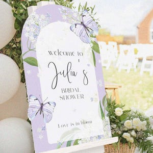 Custom Butterfly Bridal Shower Signage, Here’s To A Lifetime Of Butterflies Bridal Shower Sign For Bridal Shower Decorations