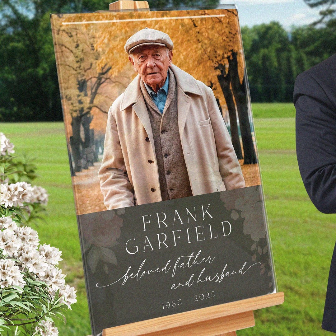 Printed Personalized Funeral Memorial Sign for Funeral Decorations ...
