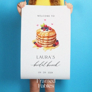 Custom Bridal Brunch Welcome Sign, Pancake Theme Paper
