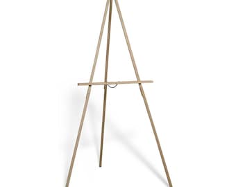 Solid Wood Floor Standing Tripod Easel — Sign Display Stand (Assembly Required)