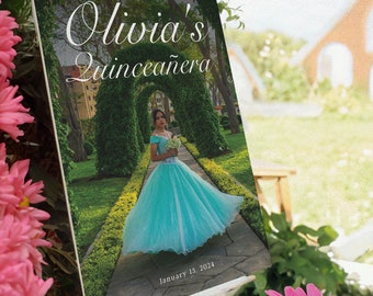 Personalized Quinceanera Welcome Sign, Custom Photo Decor