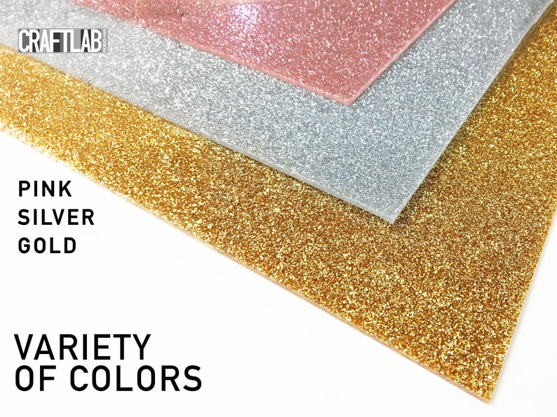 3 PACK Glitter Acrylic Sheet, Glitter Acrylic Sheets for