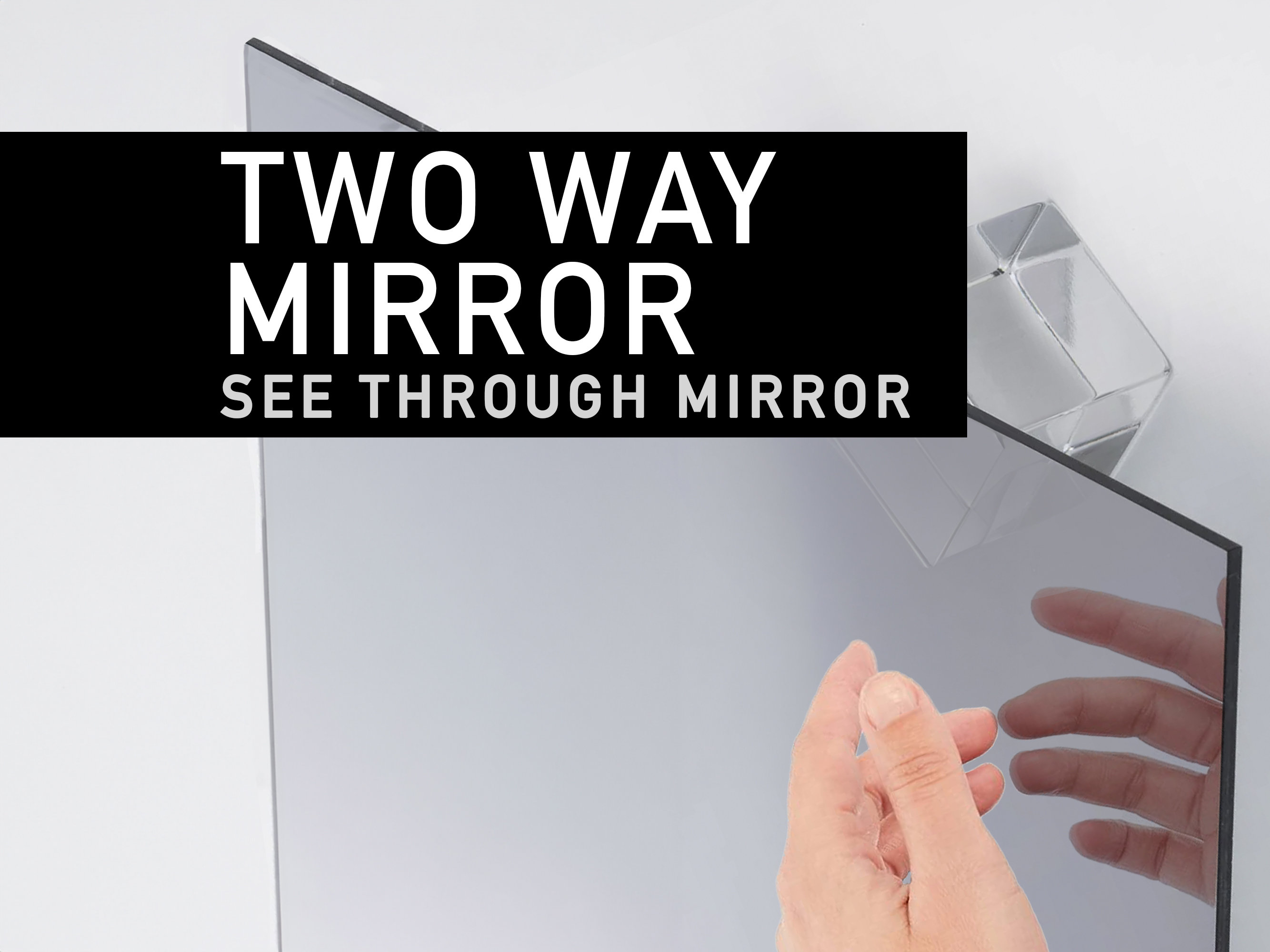 Custom Color Acrylic Two Way Mirror, In Stock