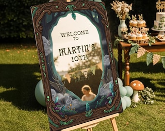 Magical Birthday Party Sign, Mythical Magic Birthday Party Welcome Sign, Custom Mirror Acrylic Sign For Kids Birthday Party Decorations