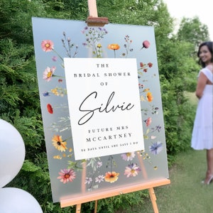 Bridal Shower Sign, Wild Flowers Bridal Shower Welcome Sign, Wildflowers Bridal Shower Decorations FramedFablesStore