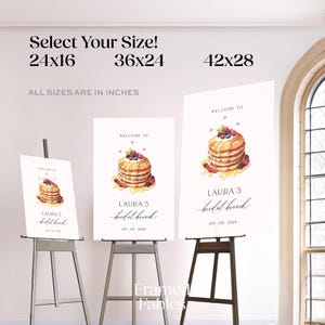 Custom Bridal Brunch Welcome Sign, Pancake Theme bild 4
