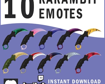 10 Flip Knife Emotes Subscriber for Twitch, Discord, Ready to Use. - Etsy