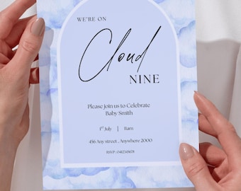 Cloud Nine Baby Shower Invitation • Gender Neutral (Digital Download)