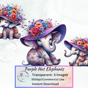 Elefante de chapéu roxo Imagens PNG, Clip art transparente, Reserva de sucata, Amante de animais, Elefante fofo, Arte de parede, Clip art individual, Arte PNG