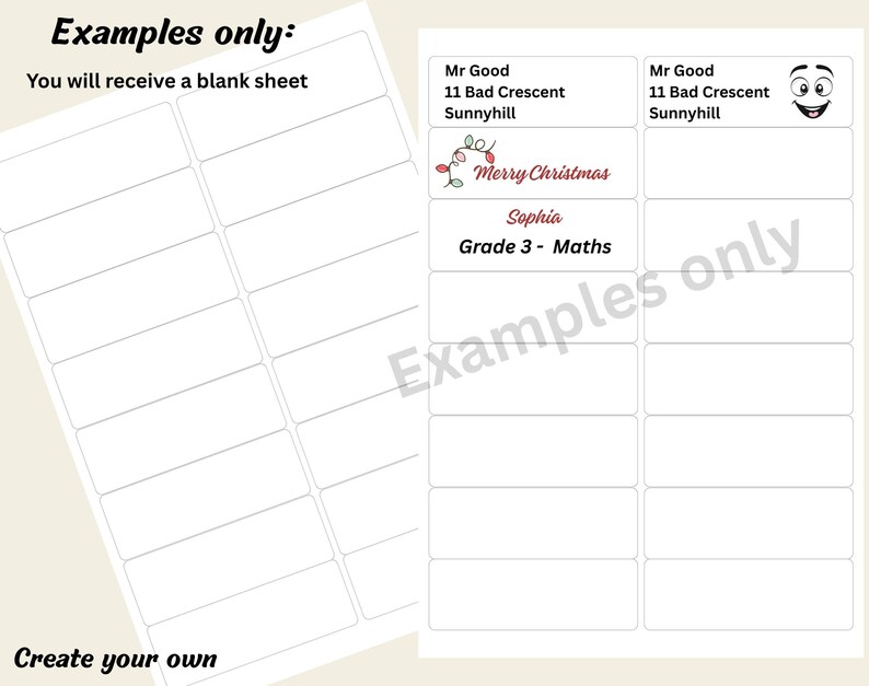 Editable Canva Label Template, Fits Avery L7162 J8162, 99.1x33.9mm ...