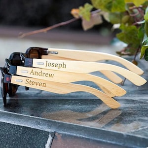 Occhiali da sole in legno personalizzati,Occhiali da sole incisi personalizzati,Scatola regalo per testimoni dello sposo,Bomboniere di nozze,Regalo per damigella d'onore,Regalo di festa