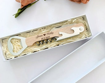 Wedding Custom Beer Opener With Box,Wine Custom Openers,Wedding Custom Gift,Gift For Guests,Personalized Corkscrew,Bachelorette