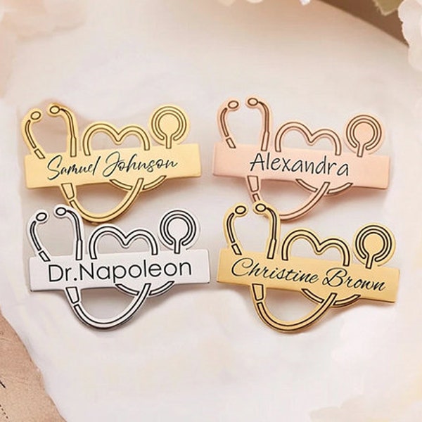 Custom Name Pin for Nurse,Personalized Medicine Gift,Gift For Doctor,Custom Brooch Pin for Healthcare