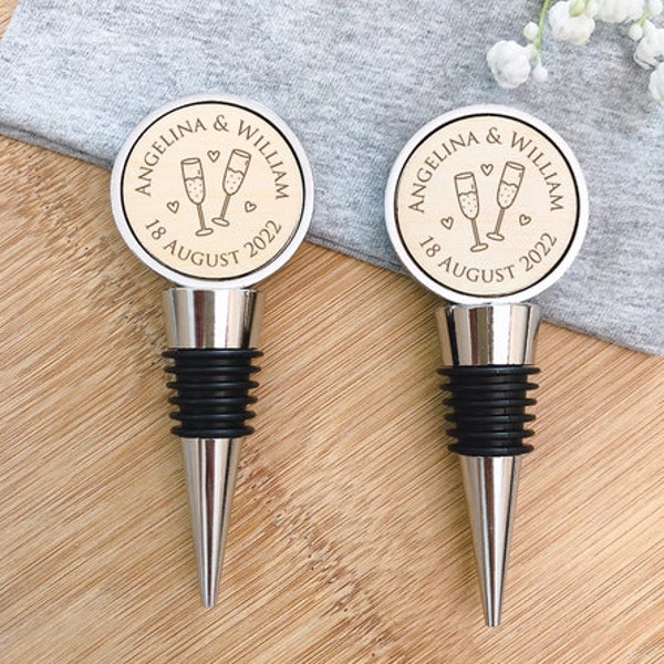 Wedding Custom Wine Stoppers,Metal Wine Personalized  Stoppers,Wedding Custom Gift,Gift For Guests,Guest Favors,Bachelorette