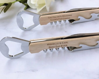Wedding Custom Beer Opener,Wine Custom Openers,Wedding Custom Gift,Wedding Favors For Guests,Personalized Corkscrew,Bachelorette