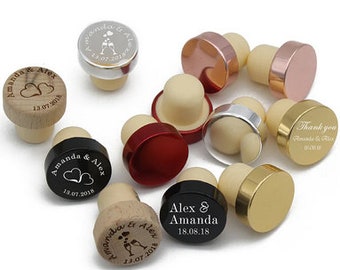 Wedding Custom Colorful Wine Stoppers,Wine Personalized  Stoppers,Wedding Custom Gift,Gift For Guests,Guest Favors,Bachelorette