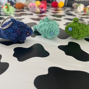 Schlüsselanhänger, Amigurumi Ankylosaurus. 3 Stück.