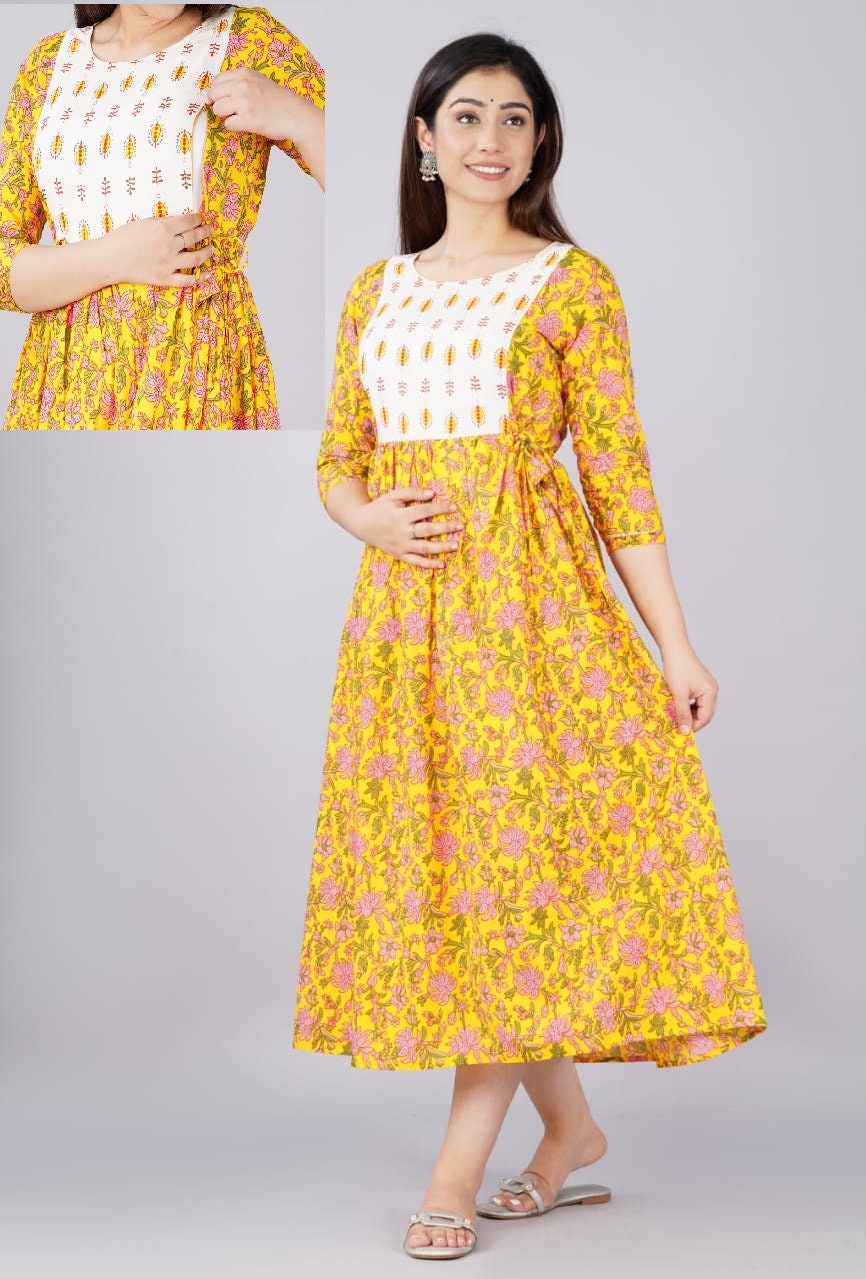 Buy Lovely Mom's Cotton Rayon Feeding Kurti For Pregnancy with Side  Zip|Maternity Dress for Nursing|Red - XXL Online at Best Prices in India -  JioMart.