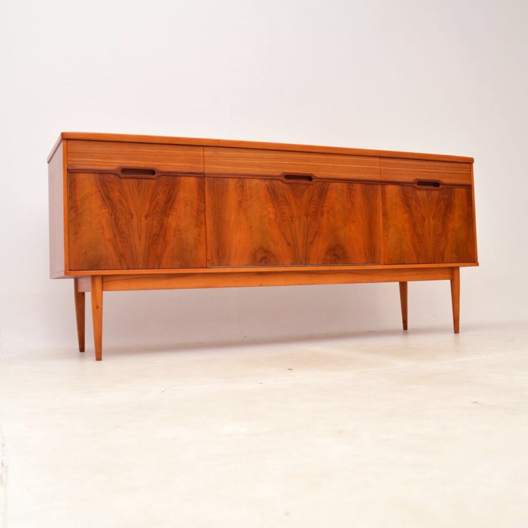 Solid Wood TV Unit Rustic TV Stand Media Stand Mid Century Etsy