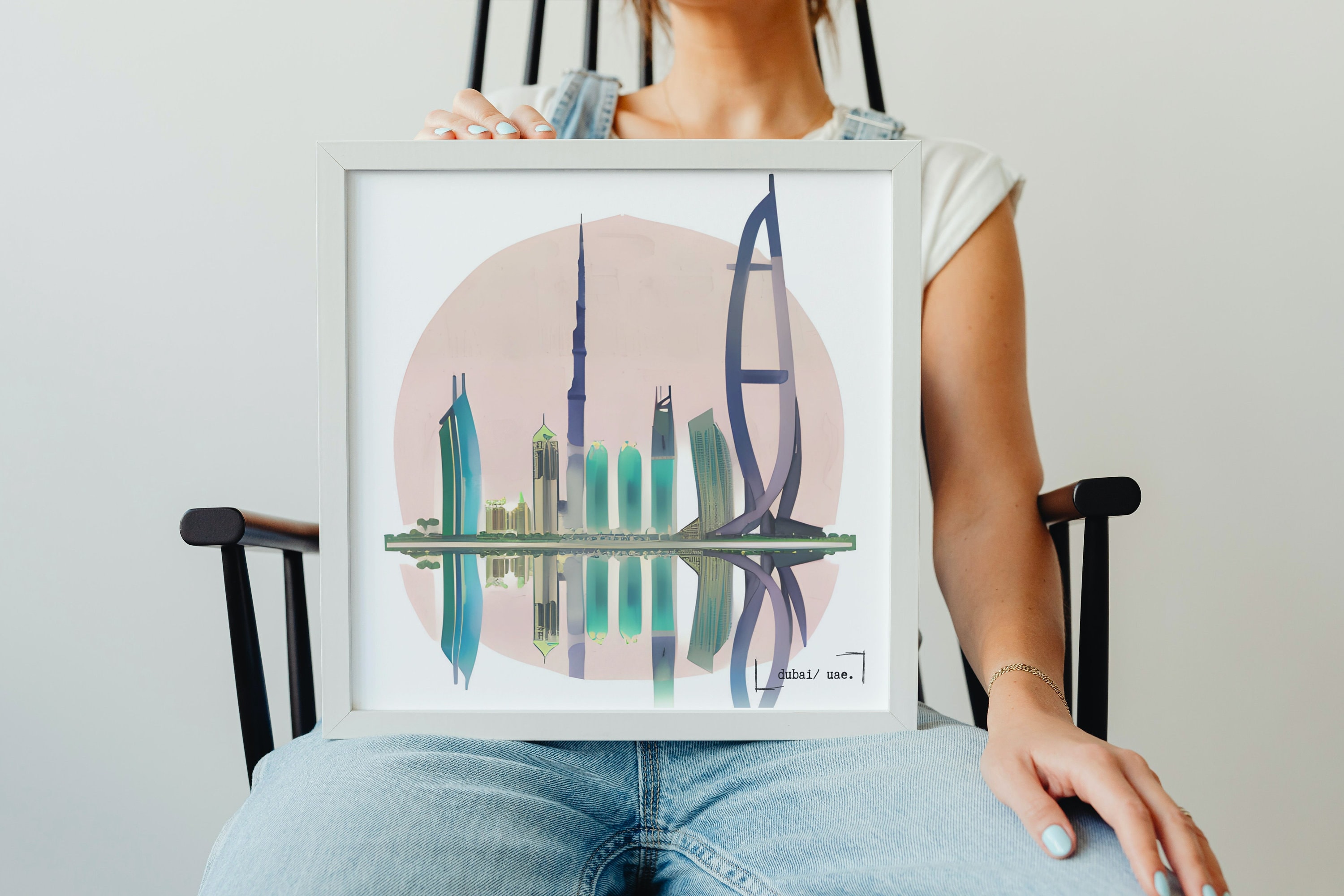 Dubai Skyline Schlüsselbrett Praktische Schlüsselaufbewahrung mit  stilvollem Stadt-Motiv Ideales Geschenk für Dubai Fans - .de