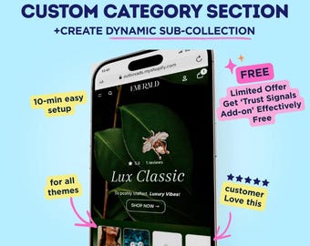 Shopify Custom Category Section Liquid Code | Dynamic Subcollections | for all Shopify themes