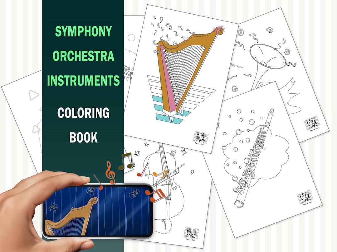 Animated Symphony Coloring Book, Orchestra Instruments