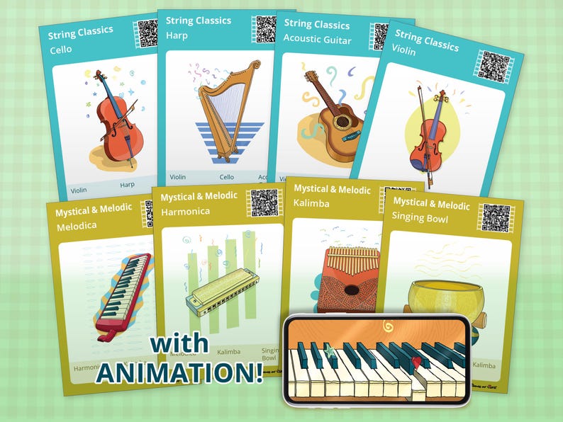 Printable Musical Instruments Quartets Card Game With Sounds ...