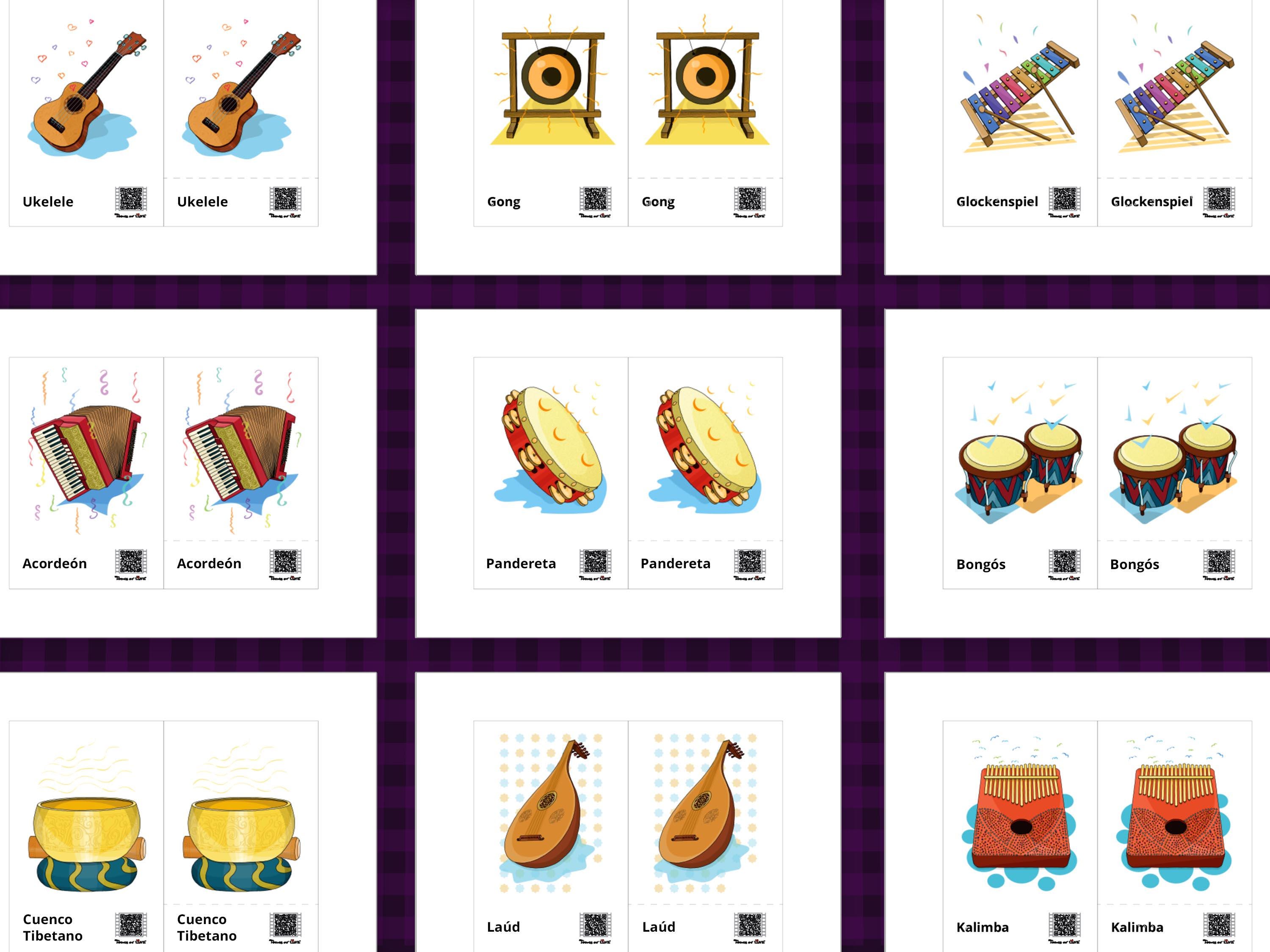 Musical Instruments Flash Cards With Animation | Digital Download ...