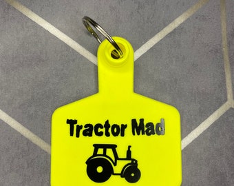 Cow Tag Keyring