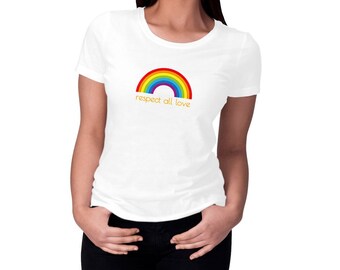 Women's organic cotton t-shirt - respect all love