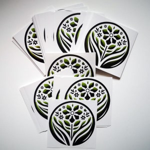 Autocollants décoratifs écolo, Stickers décoration, Home décor stickers, Wall stickers décoration, stickers faits à la main, 9,8x9,8 cm.