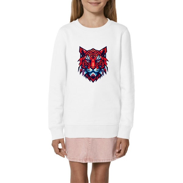 Sweat-shirt tigre pour enfant, vêtement écoresponsable et éthique