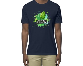 Lightweight unisex vegan t-shirt. Vegan logo printed in France on demand. Vegan Clothing: Ethics, Sustainability, Eco-responsibility Guarantees