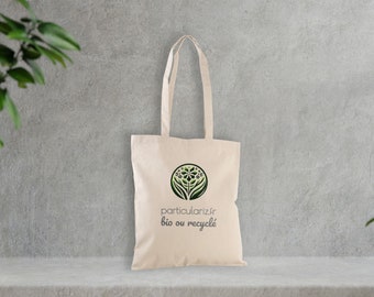 Thick 100% recycled totebag, Eco-responsible shopping bag, Ecological tote bag, Sustainable and ethical tote bag